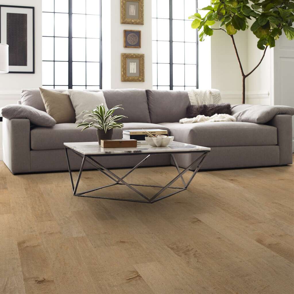Shaw Yukon Maple 5 SW547-01001 Gold Dust 4.94" x Random Lengths up to 58.5" Engineered Scraped Maple Hardwood Flooring (23.66 Sf/Box)