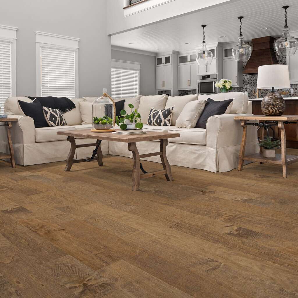 Shaw Yukon Maple 5 SW547-02005 Buckskin 4.94" x Random Lengths up to 58.5" Engineered Scraped Maple Hardwood Flooring (23.66 Sf/Box)