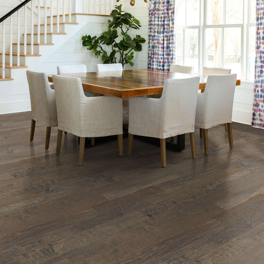 Shaw Yukon Maple 6 3/8 SW548-05002 Timberwolf 6.38" x Random Lengths up to 58.5" Engineered Scraped Maple Hardwood Flooring (30.48 Sf/Box)