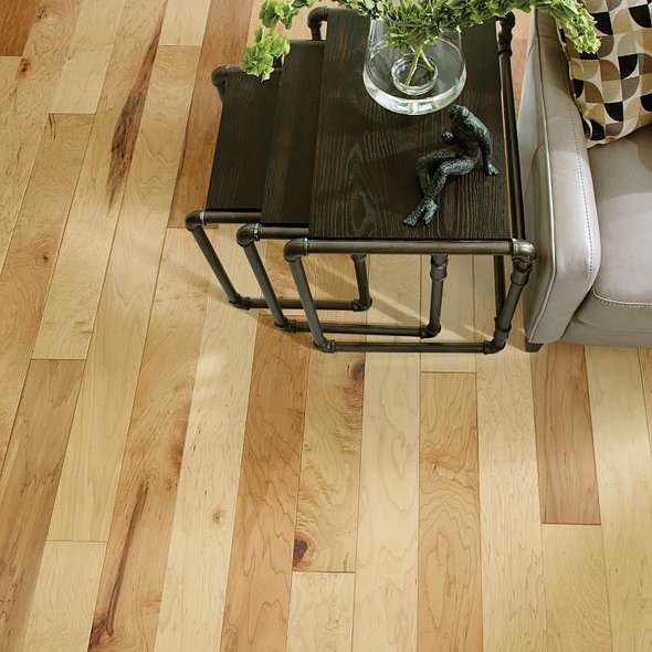 Shaw Ocala SW590-00130 Maple Natural 5" x Random Lengths up to 58.5" Engineered Smooth Maple Hardwood Flooring (23.66 SF/Box)