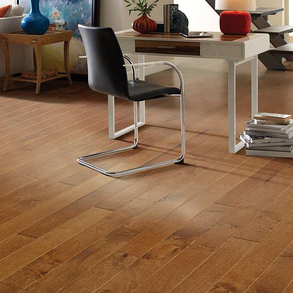Shaw Ocala SW590-00460 Surfside 5" x Random Lengths up to 58.5" Engineered Smooth Maple Hardwood Flooring (23.66 SF/Box)