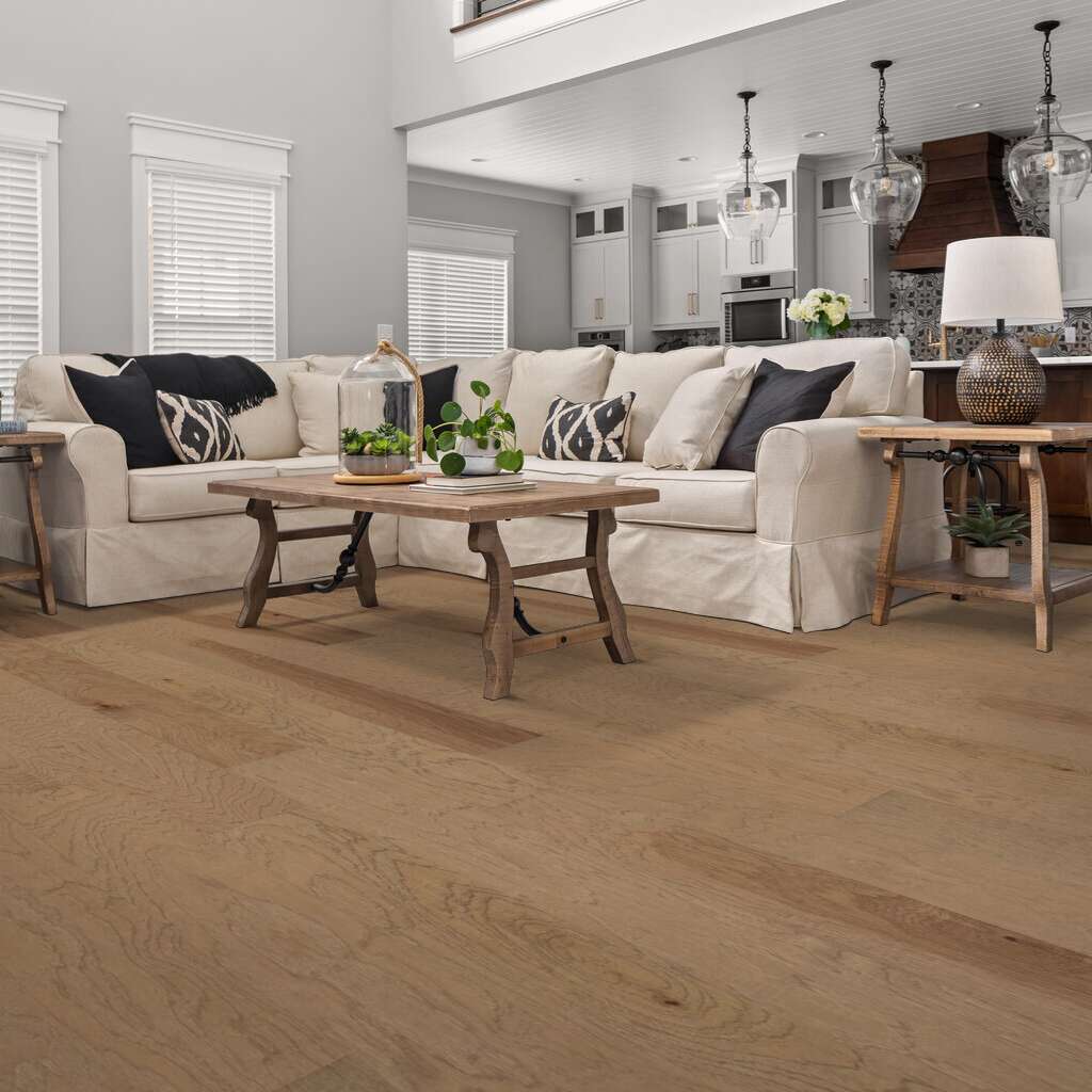 Shaw Riverstone SW593-01008 Sunkissed 6.38" x Random Lengths up to 58.5" Engineered Scraped Hickory Hardwood Flooring (30.48 Sf/Box)
