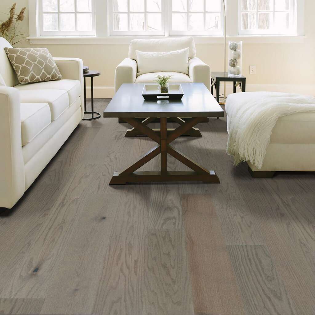 Shaw Exploration Oak SW713-05094 Journey 6.38" x Random Lengths up to 58.56" Engineered Sliced Wire Brushed Oak Hardwood Flooring (30.48 Sf/Box)