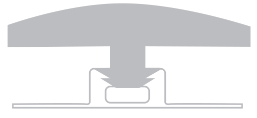 Shaw Resilient T-Molding Trim 94" pc. Coordinated Color Full-Checkout
