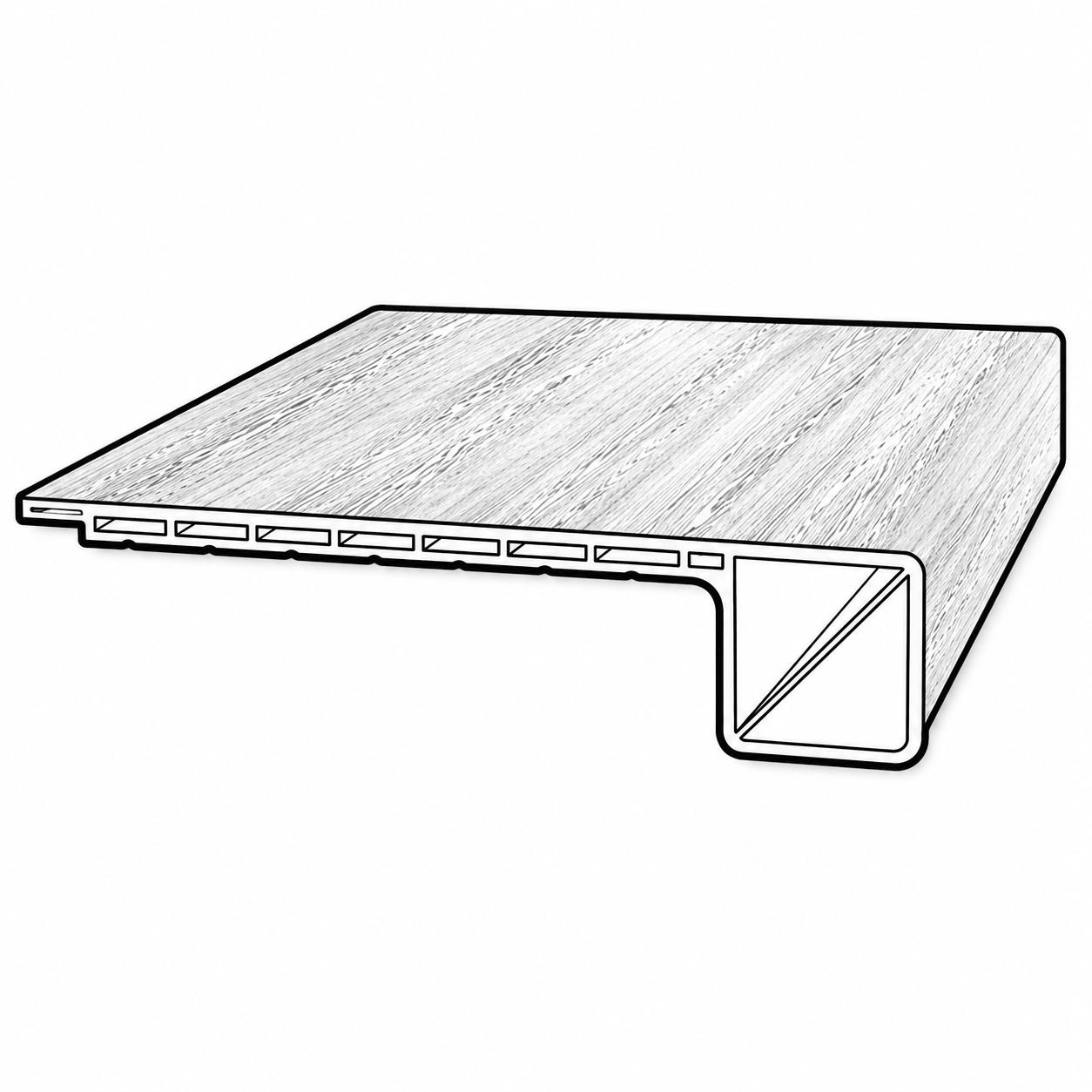 - COREtec Square Stair Nose 4.56" x 94" pc. Coordinated Color