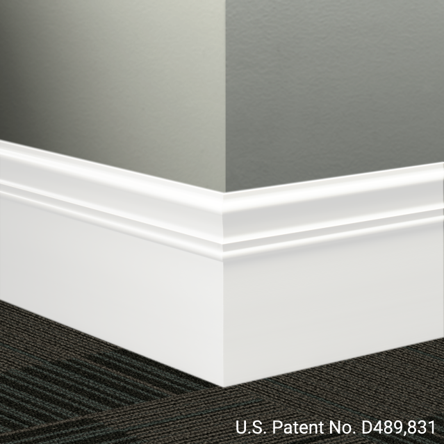 Tarkett / Johnsonite Millwork Monarch 6" 01 Snow White (Partial Piece - Sample)