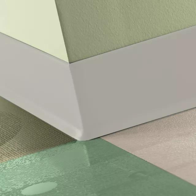 Tarkett / Johnsonite Traditional Vinyl Wall Base #24 Grey Haze 4" x 4' by 1/8" Cove – product image showing size, style, and brand details.