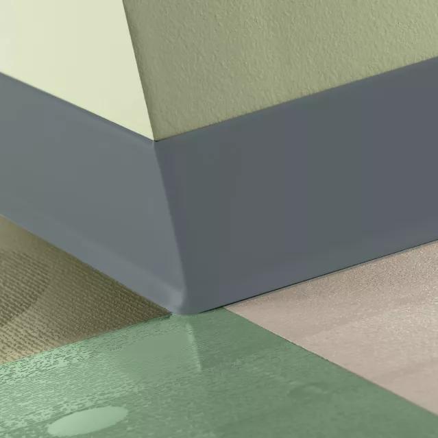 Tarkett / Johnsonite Traditional Vinyl Wall Base #71 Storm Cloud 4" x 4' by 1/8" Cove – product image showing size, style, and brand details.