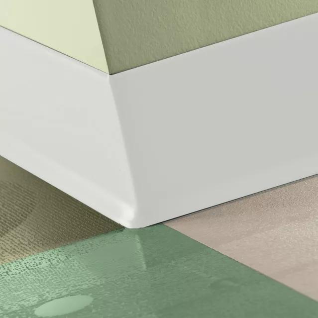 Tarkett / Johnsonite Traditional Duracove Rubber Wall Base #08 Icicle 6" x 4' by 1/8" Cove – product image showing size, style, and brand details.