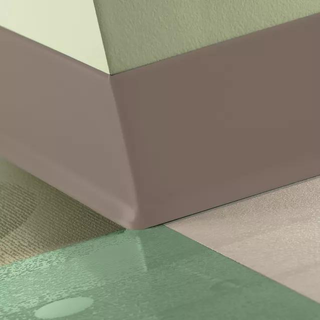 Tarkett / Johnsonite Traditional Duracove Rubber Wall Base #107 Neutrality 6" x 4' by 1/8" Cove – product image showing size, style, and brand details.