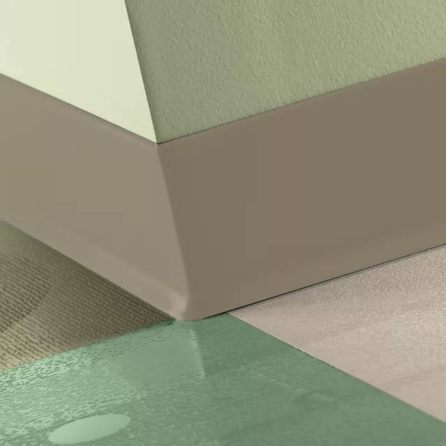 Tarkett / Johnsonite Traditional Duracove Rubber Wall Base #176 Brass 4" x 120' Roll by 1/8" Cove – product image showing size, style, and brand details.