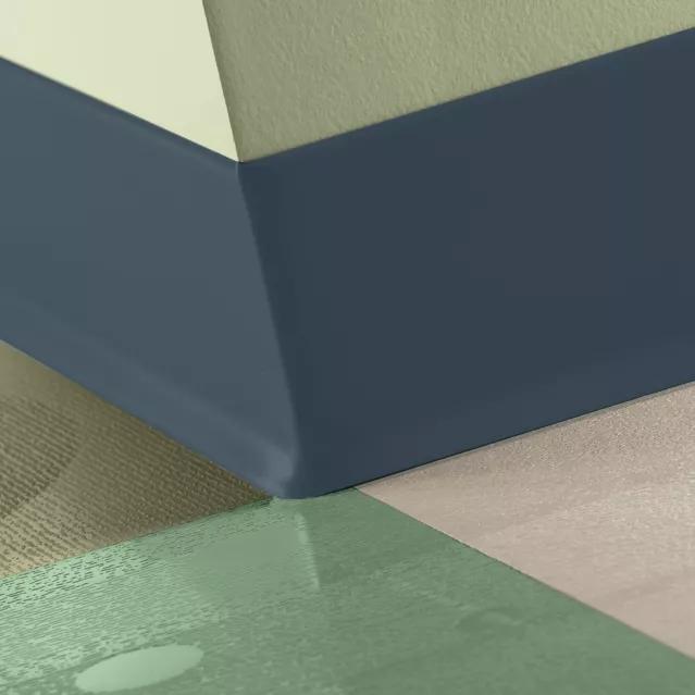 Tarkett / Johnsonite Traditional Duracove Rubber Wall Base #18 Navy Blue 6" x 100' Roll by 1/8" Cove – product image showing size, style, and brand details.