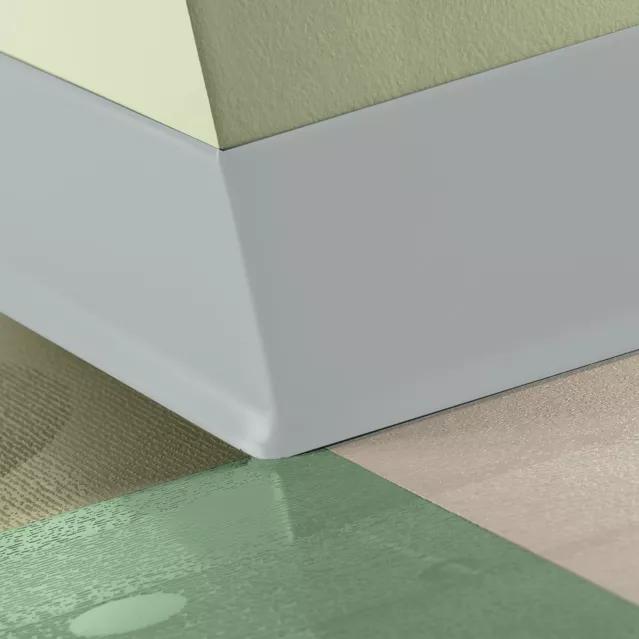 Tarkett / Johnsonite Traditional Duracove Rubber Wall Base #21 Platinum 6" x 100' Roll by 1/8" Cove – product image showing size, style, and brand details.