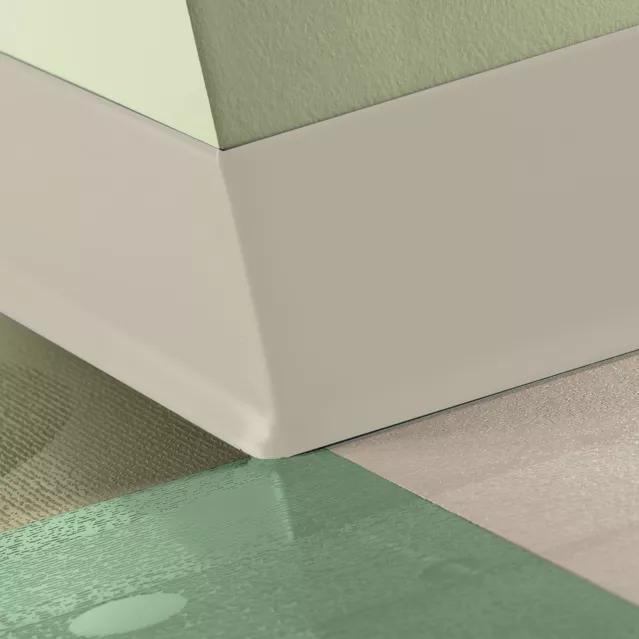 Tarkett / Johnsonite Traditional Duracove Rubber Wall Base #22 Pearl 6" x 100' Roll by 1/8" Cove – product image showing size, style, and brand details.