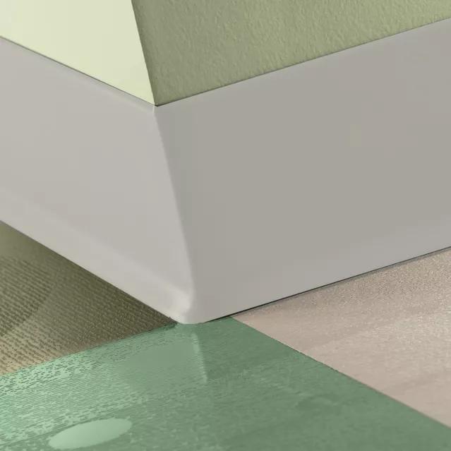 Tarkett / Johnsonite Traditional Duracove Rubber Wall Base #24 Grey Haze 6" x 100' Roll by 1/8" Cove – product image showing size, style, and brand details.