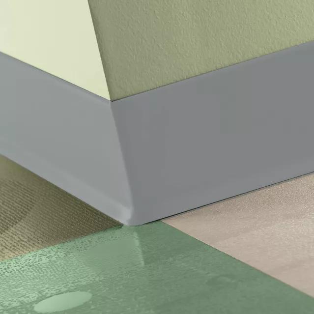 Tarkett / Johnsonite Traditional Duracove Rubber Wall Base #38 Pewter 6" x 4' by 1/8" Cove – product image showing size, style, and brand details.