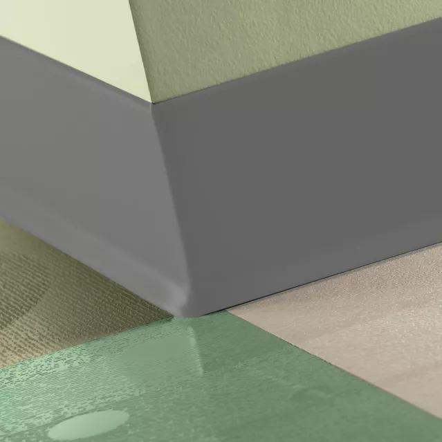 Tarkett / Johnsonite Traditional Duracove Rubber Wall Base #48 Grey 6" x 100' Roll by 1/8" Cove – product image showing size, style, and brand details.