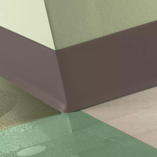 Tarkett / Johnsonite Traditional Duracove Rubber Wall Base #76 Cinnamon 4.5" x 120' Roll by 1/8" Cove – product image showing size, style, and brand details.