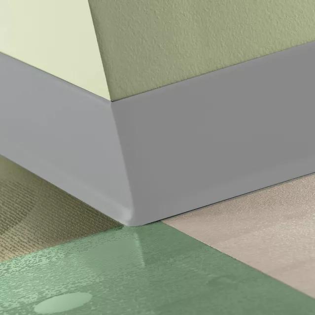Tarkett / Johnsonite Traditional Duracove Rubber Wall Base #Ta5 Colonial Grey 4" x 120' Roll by 1/8" Cove – product image showing size, style, and brand details.