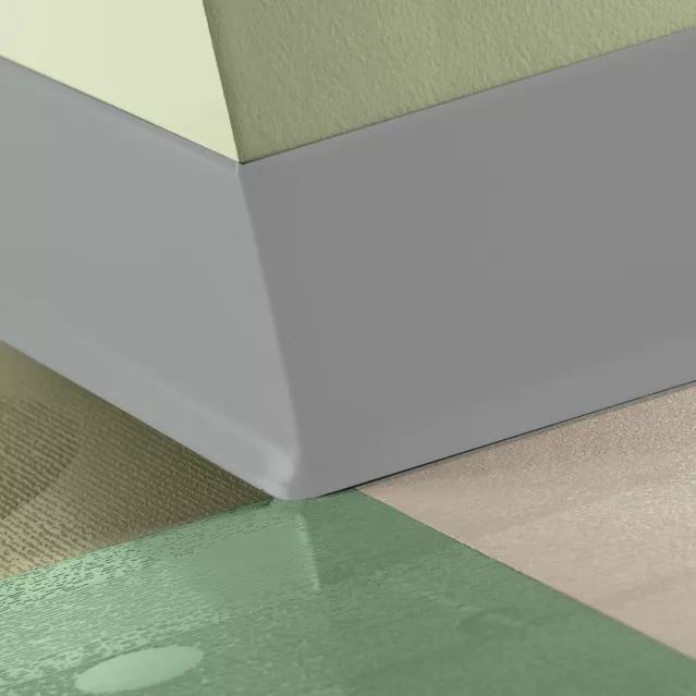 Tarkett / Johnsonite Traditional Duracove Rubber Wall Base #Ta5 Colonial Grey 4" x 4' by 1/8" Cove – product image showing size, style, and brand details.