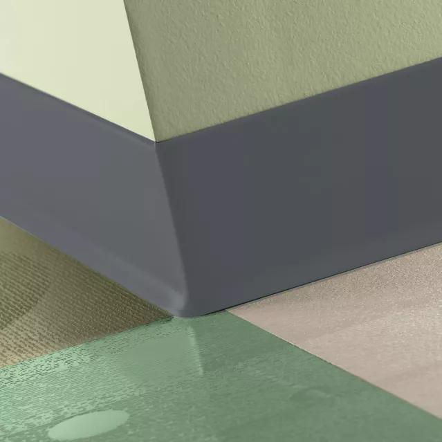 Tarkett / Johnsonite Traditional Duracove Rubber Wall Base #Ta6 Bedrock 4" x 4' by 1/8" Cove – product image showing size, style, and brand details.