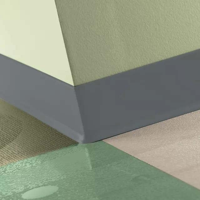 Tarkett / Johnsonite Traditional Duracove Rubber Wall Base DCVL4 Cool Metal 2.5" x 120' Roll by 1/8" Cove (with Toe)