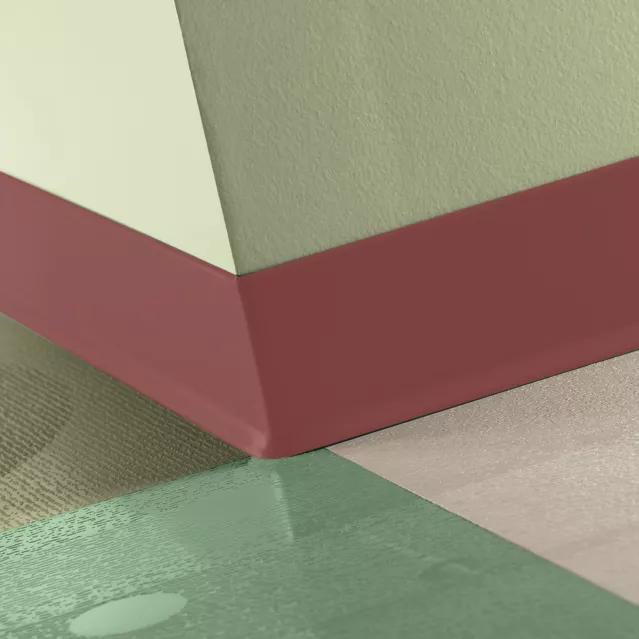 Tarkett / Johnsonite Traditional Duracove Rubber Wall Base DCVL7 Sailor Red 2.5" x 4' (30 Pcs. / Box) by 1/8" Cove (with Toe)