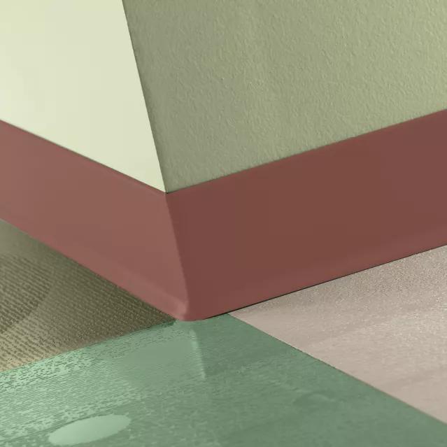 Tarkett / Johnsonite Traditional Duracove Rubber Wall Base DCVL9 Red Clay 2.5" x 120' Roll by 1/8" Cove (with Toe)
