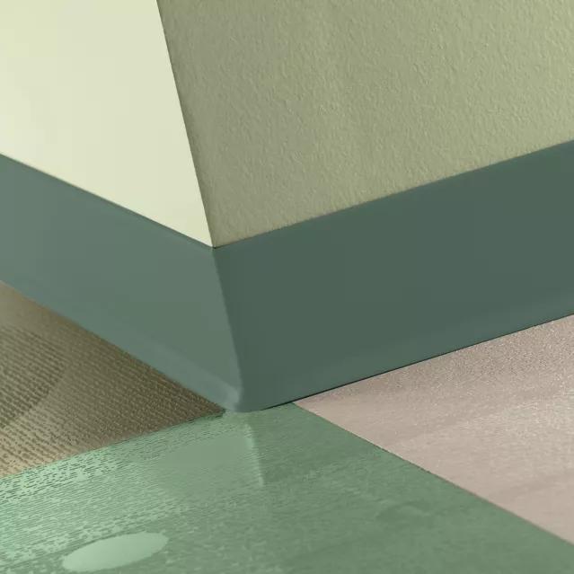 Tarkett / Johnsonite Traditional Duracove Rubber Wall Base DCVN4 Green Vista 2.5" x 4' (30 Pcs. / Box) by 1/8" Cove (with Toe)