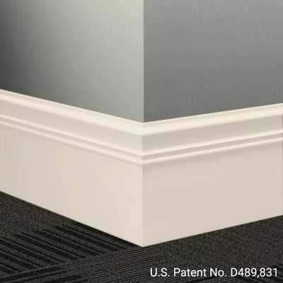 Tarkett / Johnsonite Millwork Monarch 6" 01 Snow White 6" x 8' by 3/16" (48 LF/box)