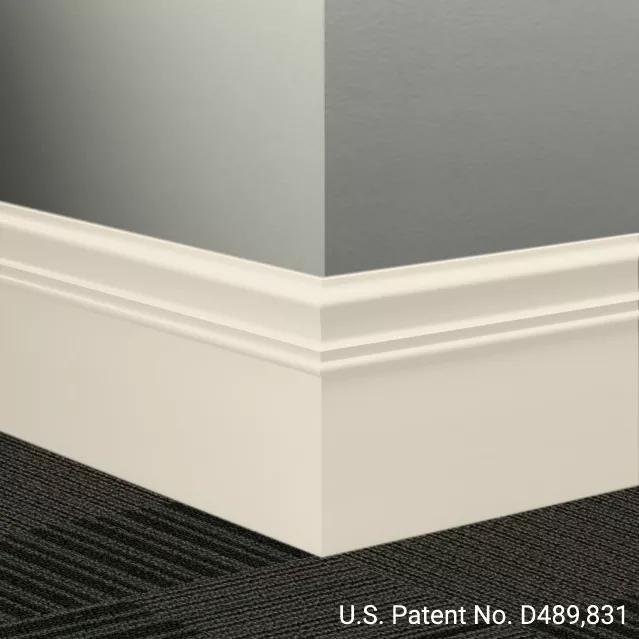 Tarkett / Johnsonite Millwork Monarch 6" 01 Snow White 6" x 8' by 3/16" (48 LF/box)