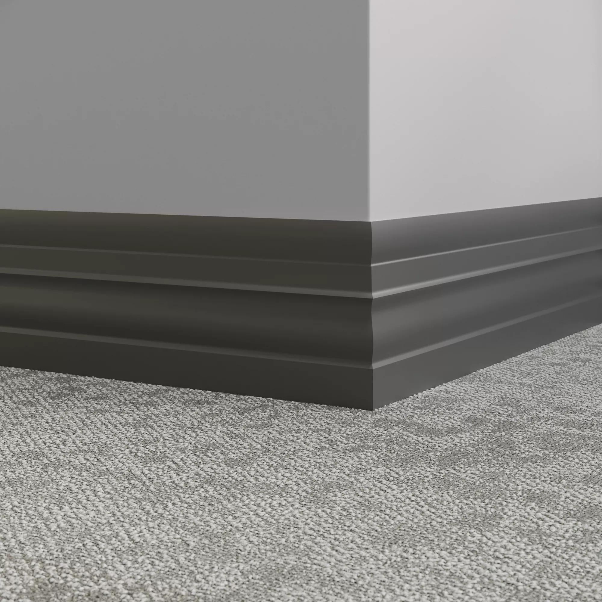 Tarkett / Johnsonite Millwork Attache 6" 168 Thunder 6" x 8' by 1/4" (64 LF/box)