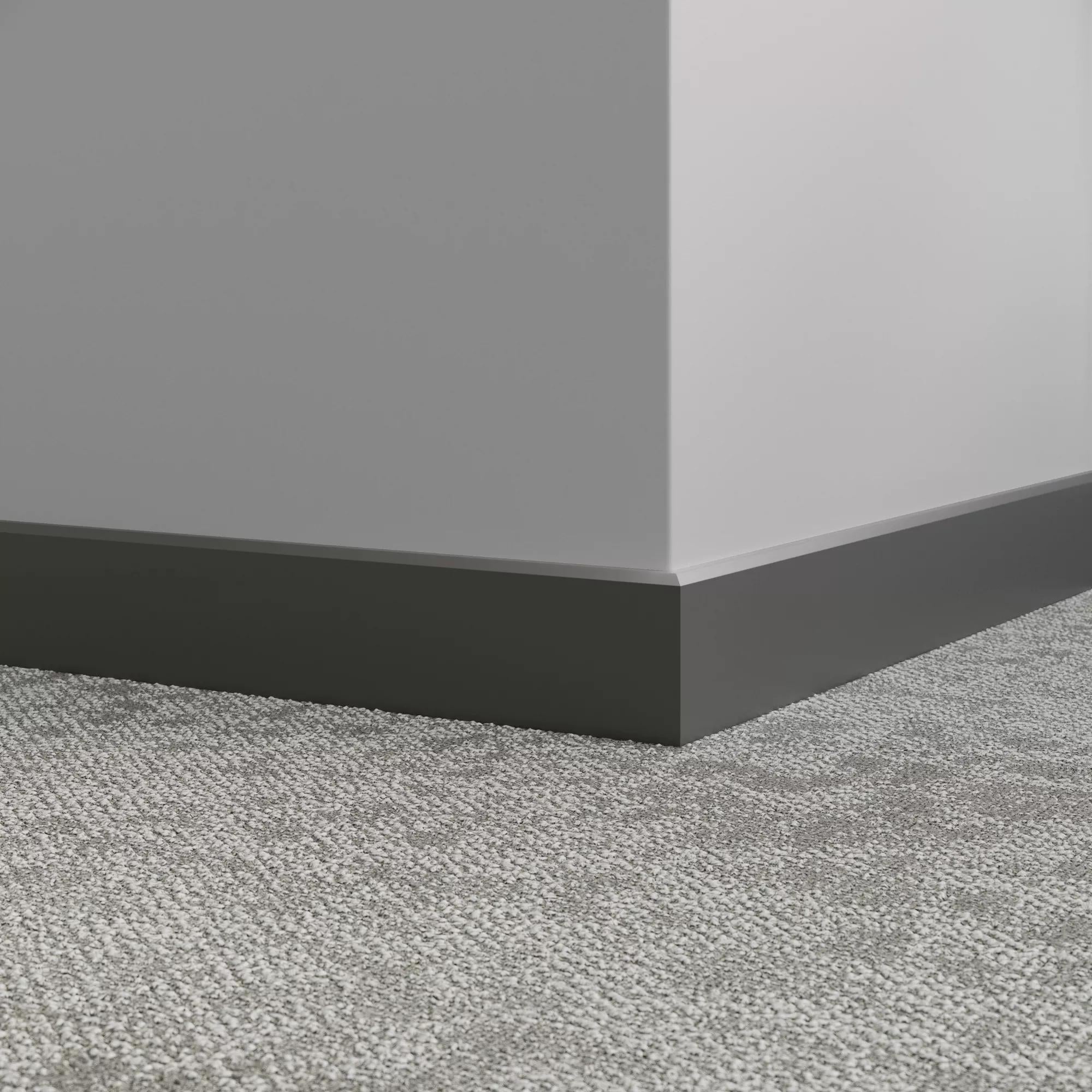 Tarkett / Johnsonite Millwork Mandalay 6" 168 Thunder 6" x 8' by 3/8" – product image showing size, style, and brand details.