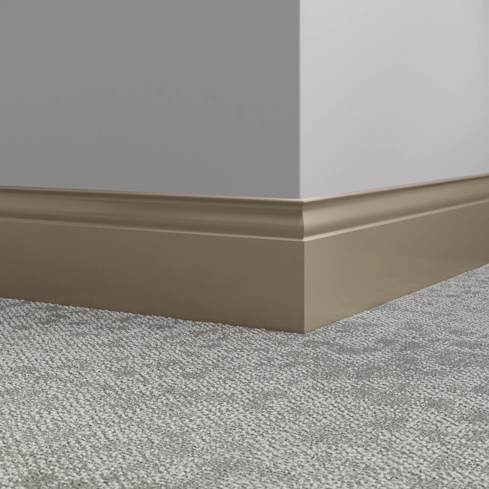 Tarkett / Johnsonite Millwork Inflection 5-1/4" 176 Brass 5.25" x 8' by 3/8" (48 LF/box)
