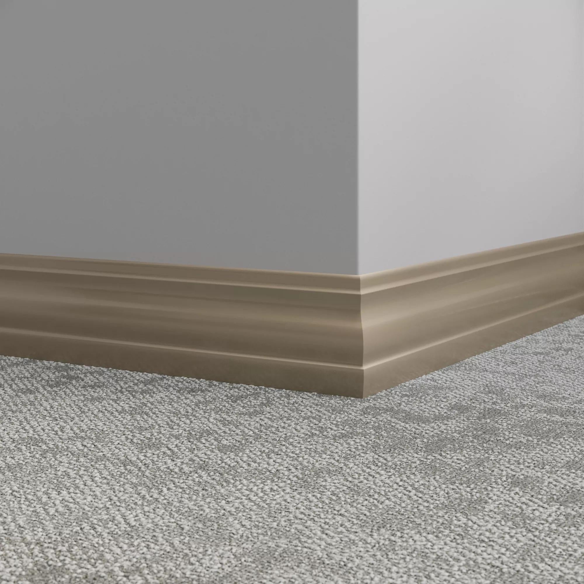 Tarkett / Johnsonite Millwork Delineate 4-1/4" 176 Brass 4.25" x 8' by 3/8" (48 LF/box)