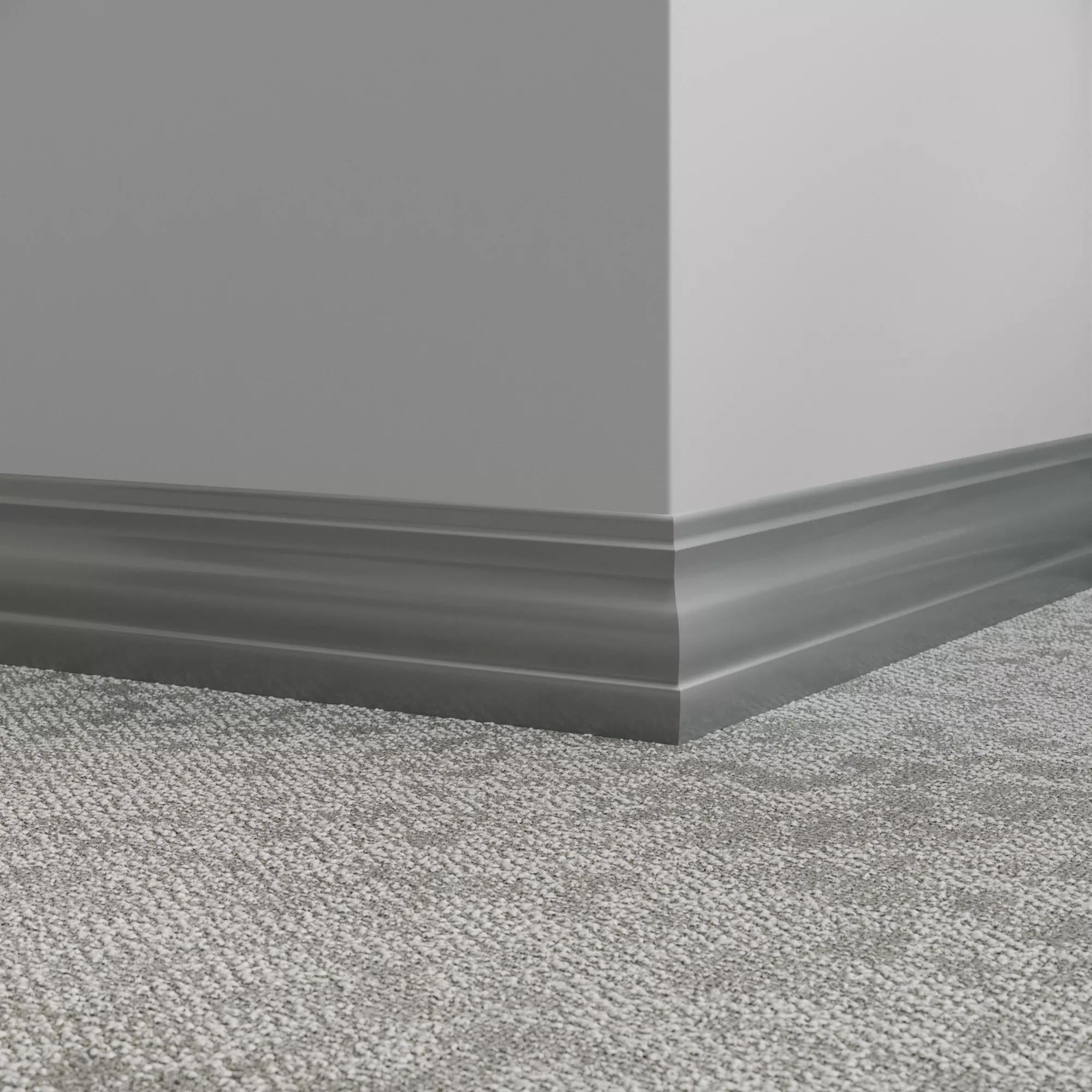 Tarkett / Johnsonite Millwork Delineate 4-1/4" 178 Ironstone 4.25" x 8' by 3/8" – product image showing size, style, and brand details.