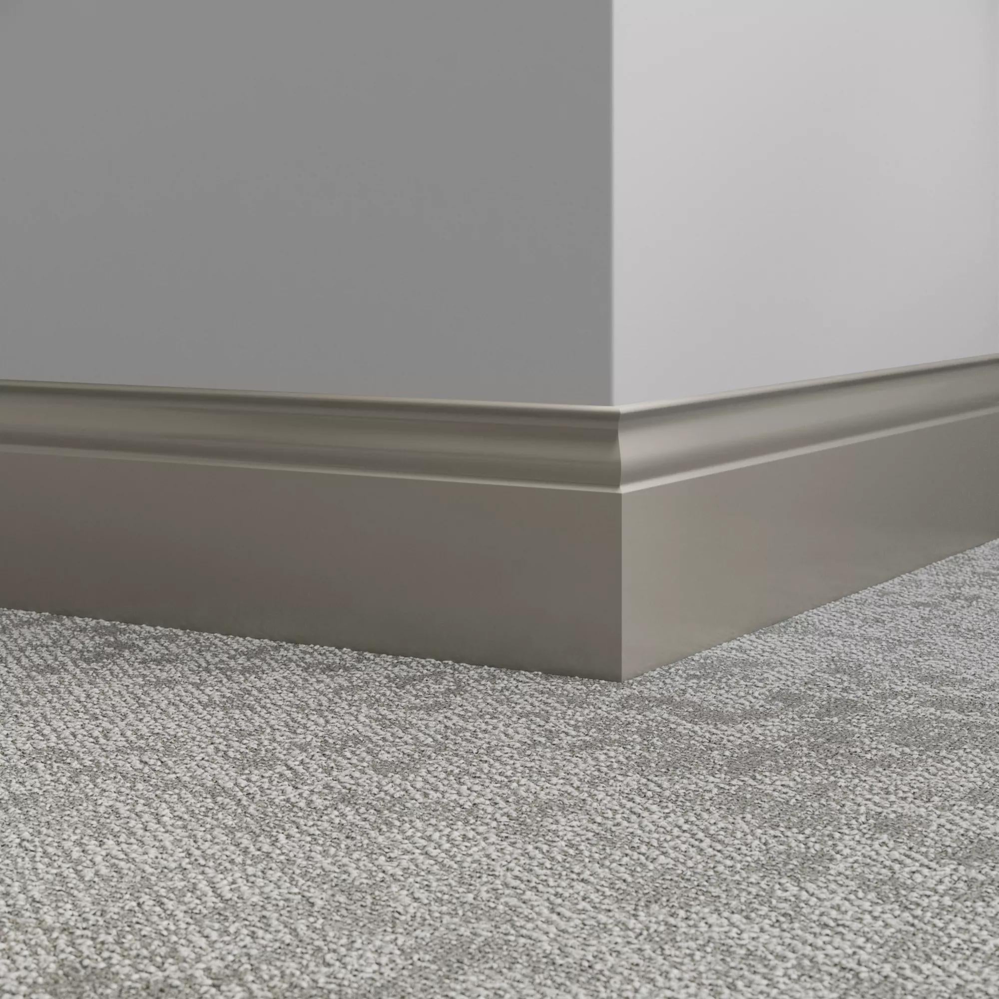 Tarkett / Johnsonite Millwork Inflection 5-1/4" 179 Steel 5.25" x 8' by 3/8" (48 LF/box)