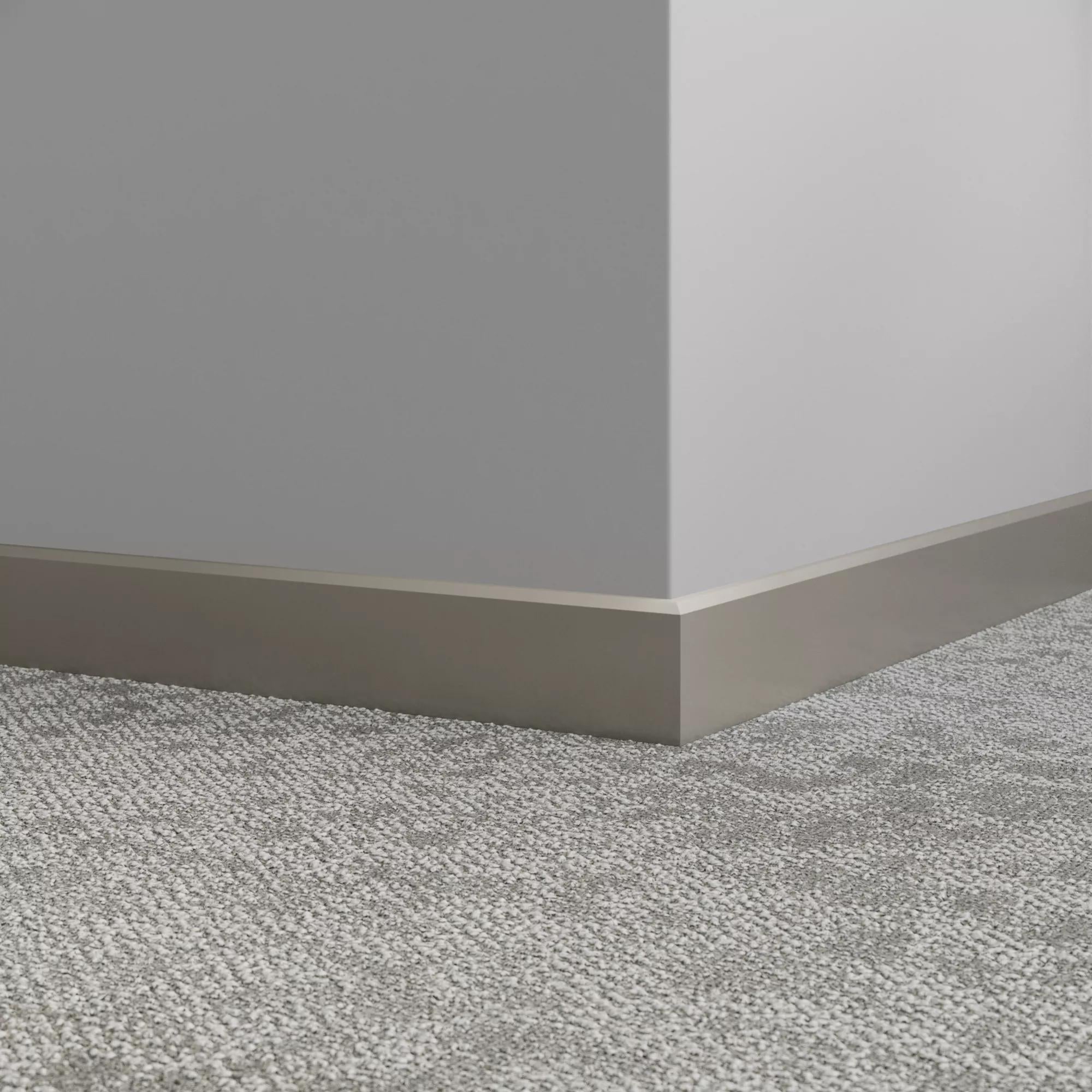Tarkett / Johnsonite Millwork Mandalay 2-1/2" 179 Steel 2.5" x 8' by 3/8" – product image showing size, style, and brand details.
