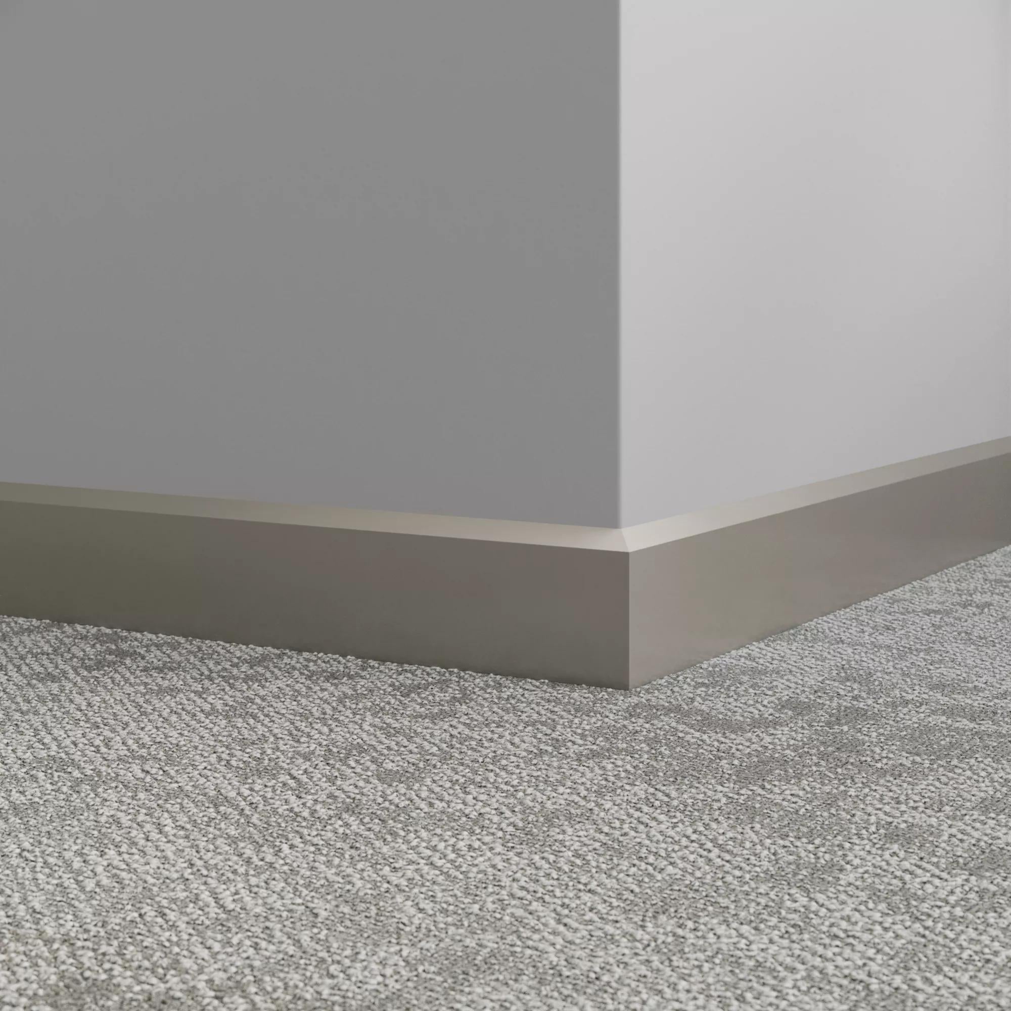 Tarkett / Johnsonite Millwork Oblique 3" 179 Steel 3" x 8' by 3/8" – product image showing size, style, and brand details.