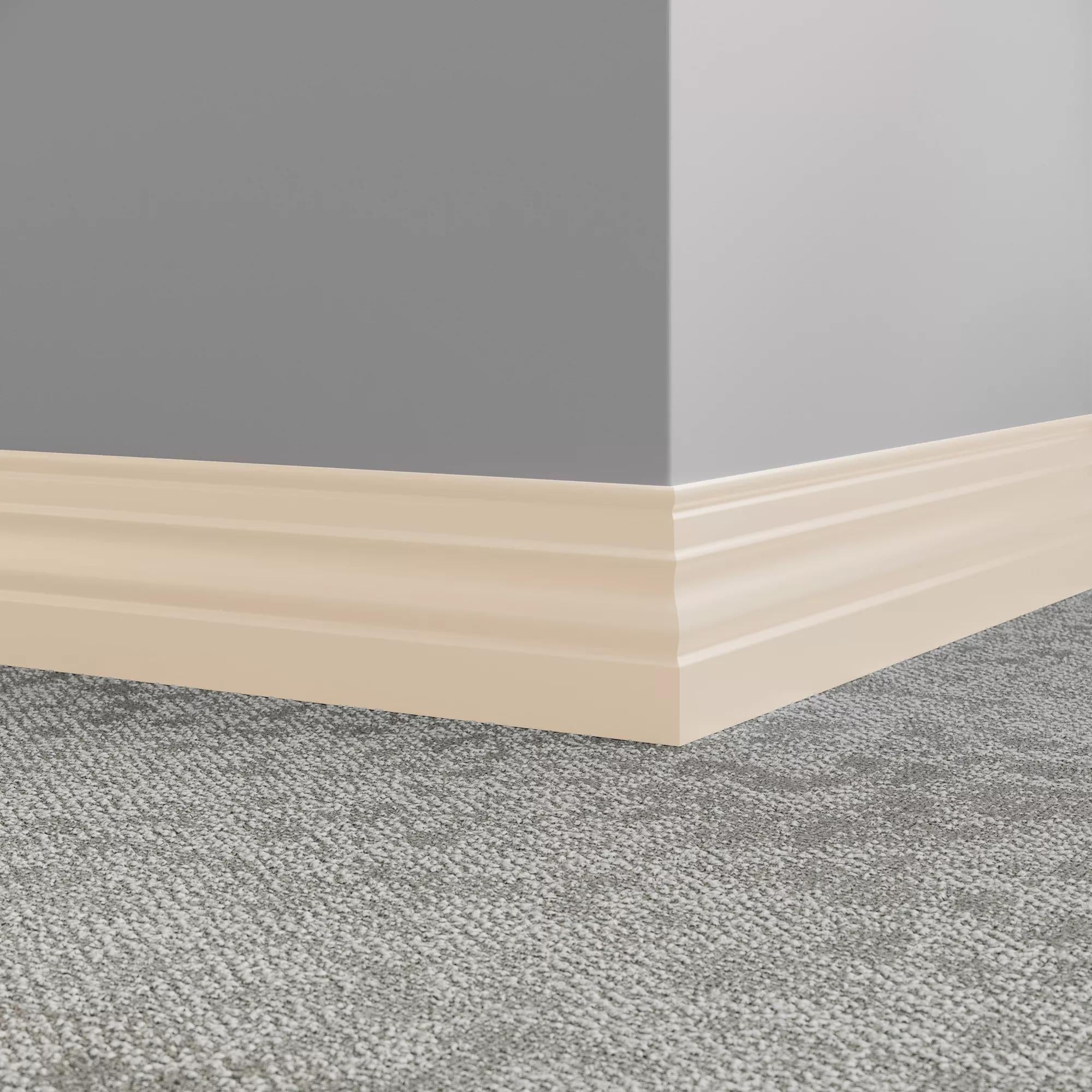 Tarkett / Johnsonite Millwork Diplomat 4-1/2" 194 Antique White 4.5" x 8' by 3/8" (48 LF/box)