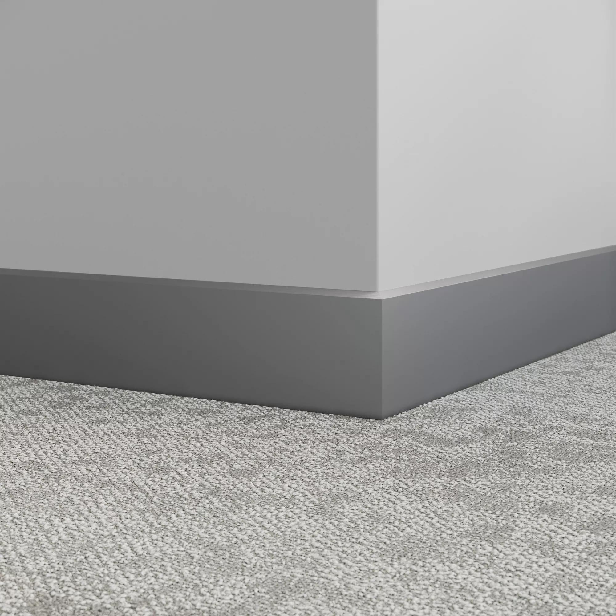 Tarkett / Johnsonite Millwork Exhibit 4.25" 20 Charcoal 4.25" x 8' by 1/4"