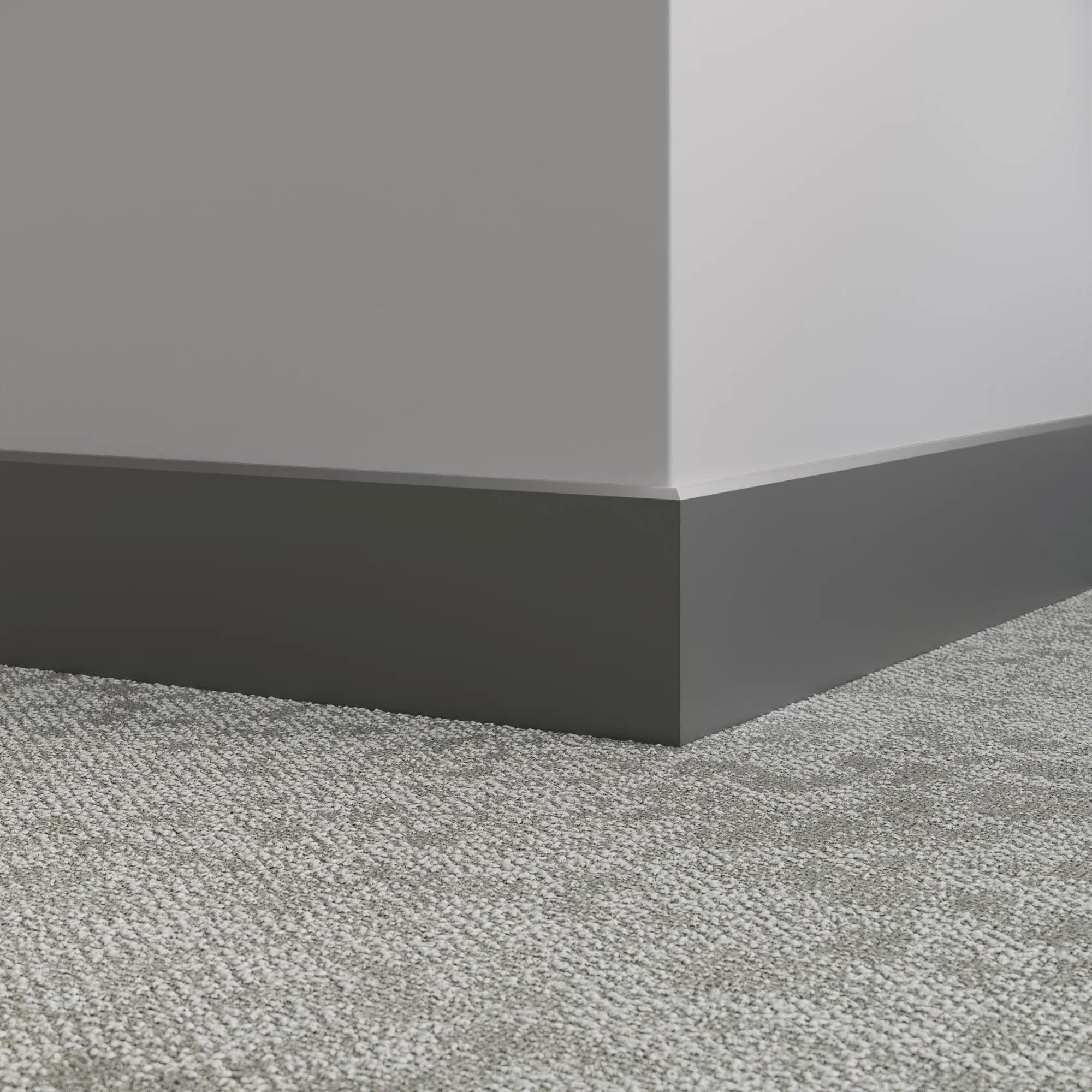 Tarkett / Johnsonite Millwork Mandalay 4-1/2" 20 Charcoal 4.5" x 8' by 3/8" – product image showing size, style, and brand details.