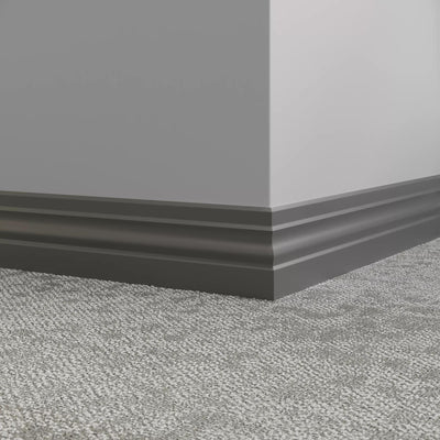 Tarkett / Johnsonite Millwork Ambassador 4" 20 Charcoal 4" x 8' by 3/8" (48 LF/box)