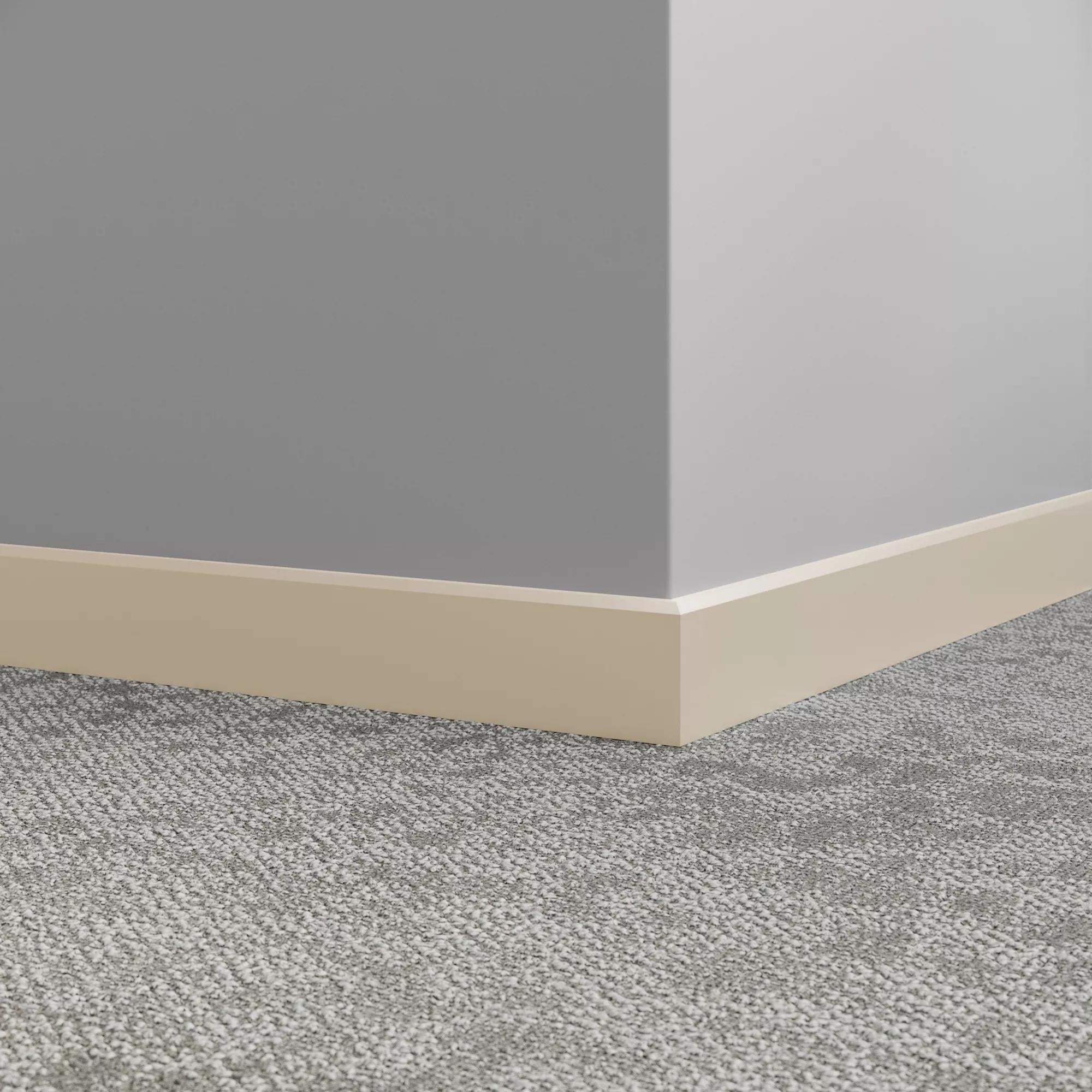 Tarkett / Johnsonite Millwork Mandalay 2-1/2" 22 Pearl 2.5" x 8' by 3/8" – product image showing size, style, and brand details.