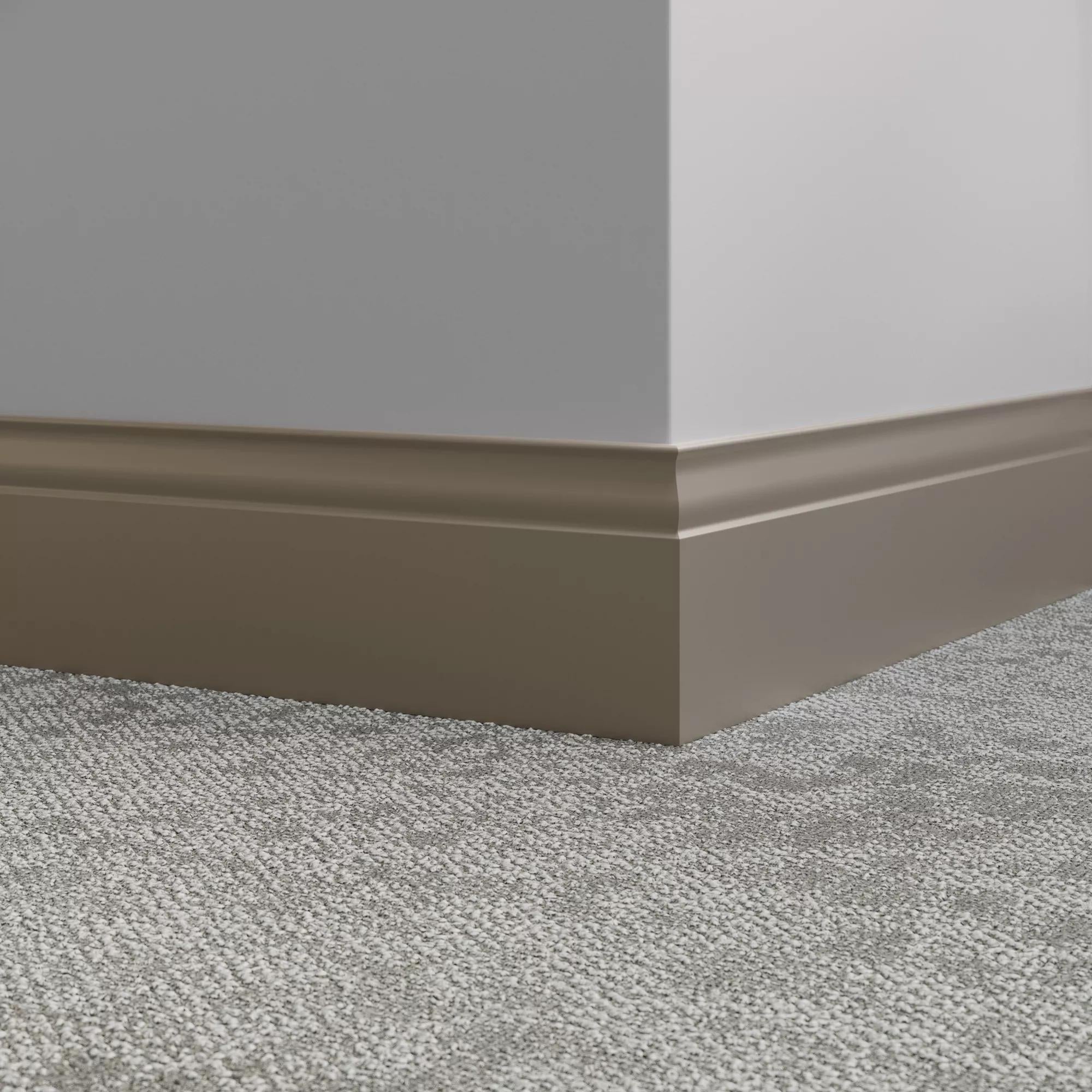 Tarkett / Johnsonite Millwork Inflection 5-1/4" 281 Grizzly 5.25" x 8' by 3/8" (48 LF/box)