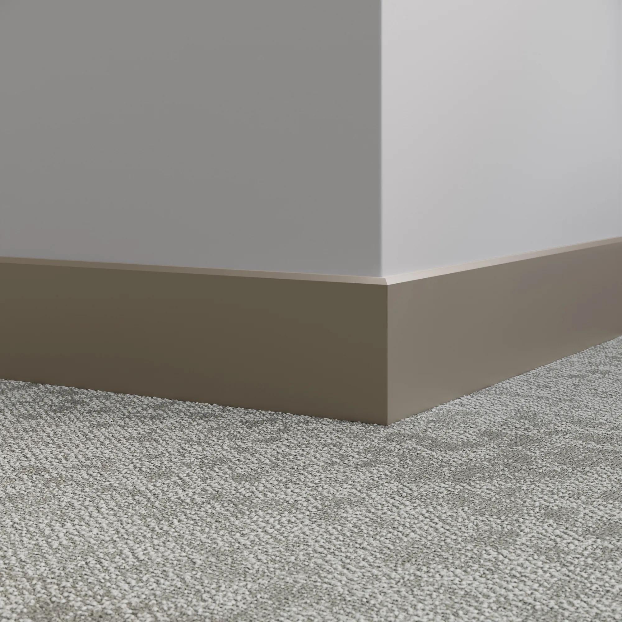 Tarkett / Johnsonite Millwork Mandalay 4-1/2" 281 Grizzly 4.5" x 8' by 3/8" – product image showing size, style, and brand details.