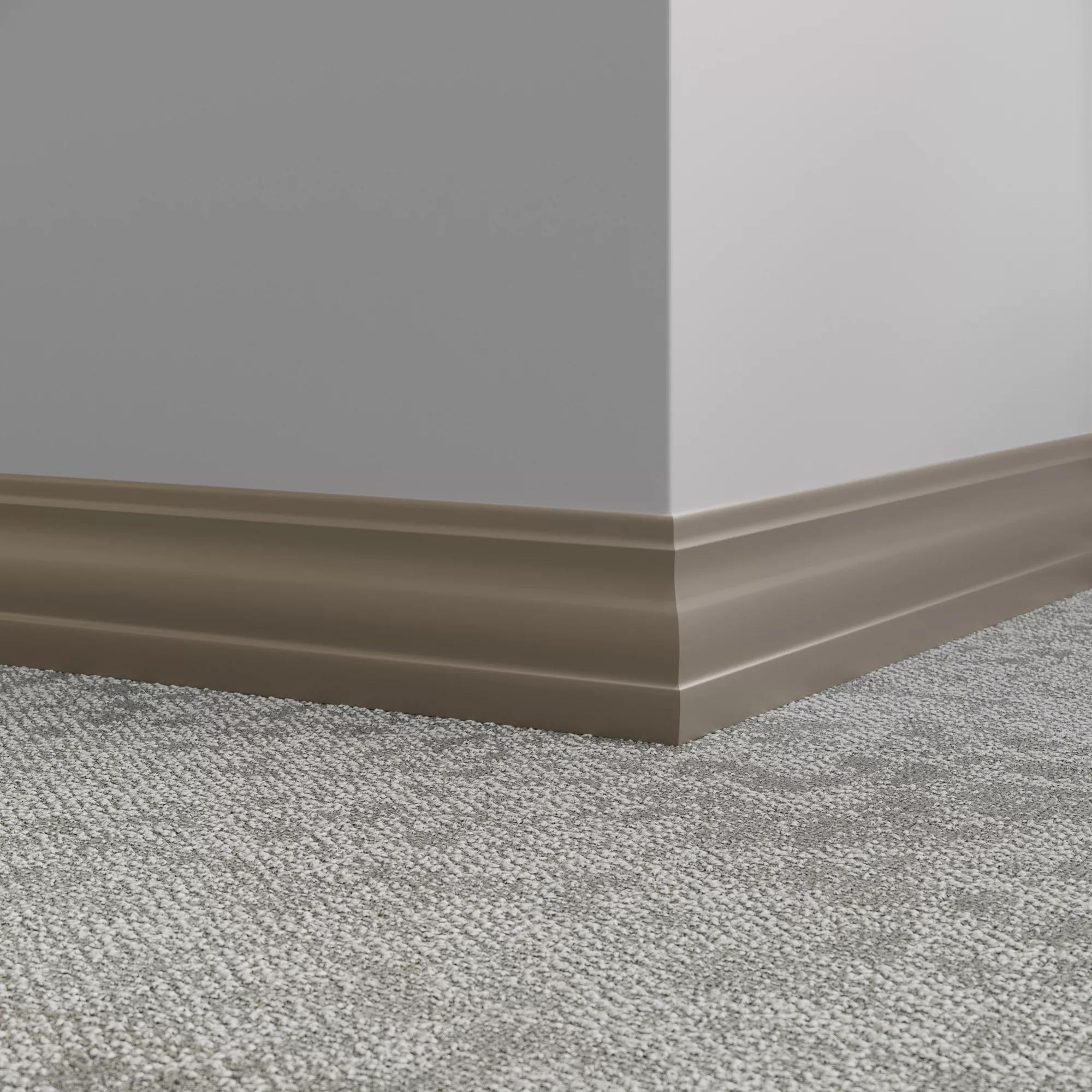 Tarkett / Johnsonite Millwork Delineate 4-1/4" 281 Grizzly 4.25" x 8' by 3/8" (48 LF/box)