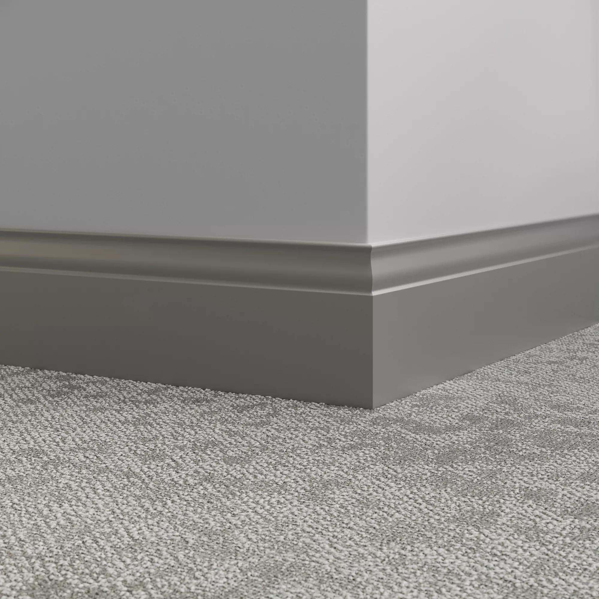 Tarkett / Johnsonite Millwork Inflection 5-1/4" 282 Vaporize 5.25" x 8' by 3/8" – product image showing size, style, and brand details.
