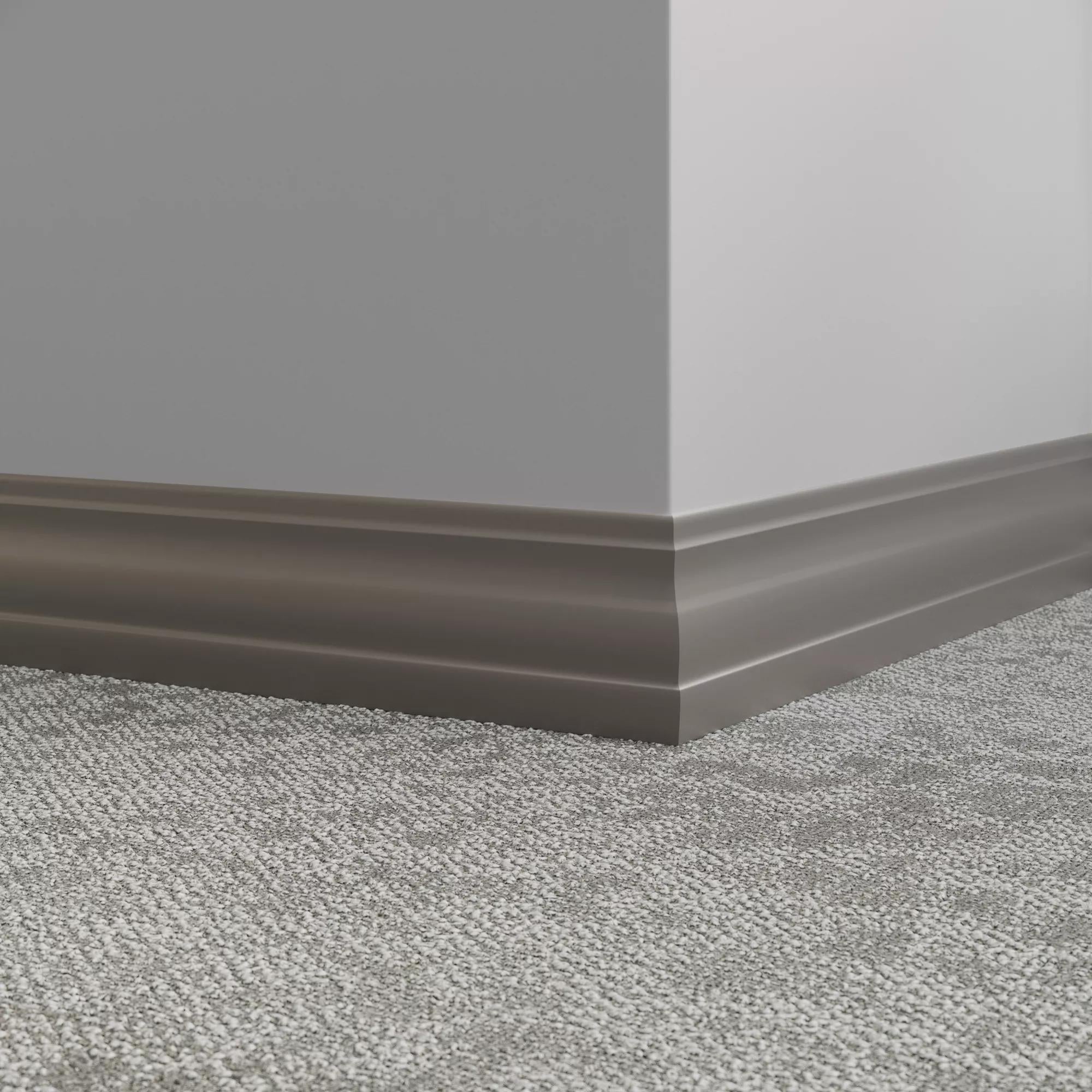 Tarkett / Johnsonite Millwork Delineate 4-1/4" 29 Moon Rock 4.25" x 8' by 3/8" – product image showing size, style, and brand details.