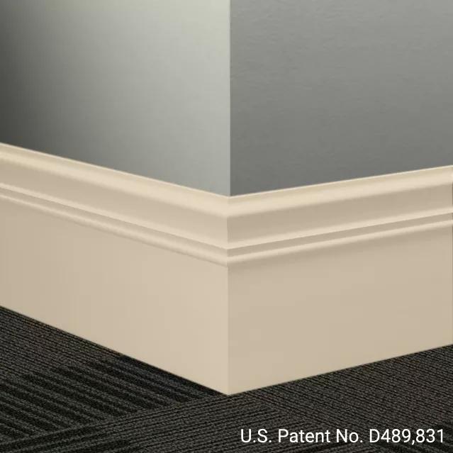 Tarkett / Johnsonite Millwork Monarch 6" 34 Almond 6" x 8' by 3/16" (48 LF/box)